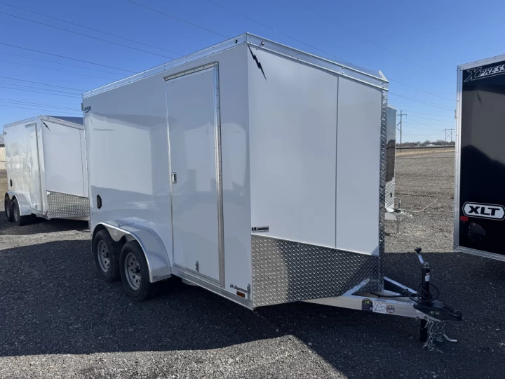 2025 Lightning 7x12 Aluminium | Double essieux | Porte double | 6'' Extra hauteur