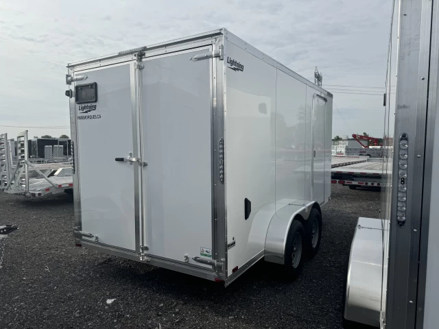 Lightning 7x14 Aluminium | Double essieux | Porte double | 6'' Extra hauteur 2025