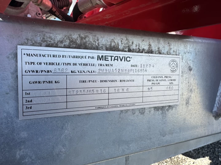 2025 METAVIC 16' DECK OVER 14K LBS 1150M16 WHEELER 16'