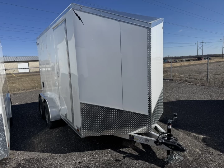 2025 Lightning 7x12 Aluminium | Double essieux | Porte double | 6'' Extra hauteur