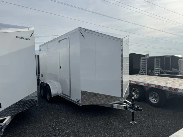 Lightning 7x14 Aluminium | Double essieux | Porte double | 6'' Extra hauteur 2025