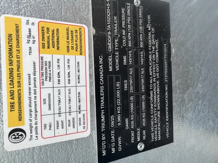 2026 TRIUMPH TAG102X20+5 10K 